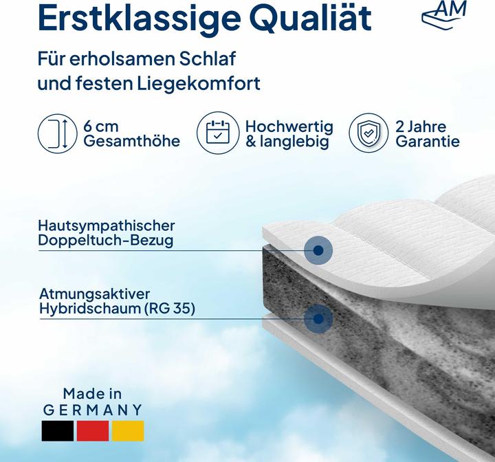 Image du produit AM Qualitätsmatratzen Topper ferme, H4 (160 x 200 cm)