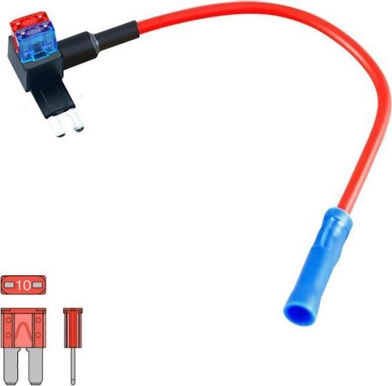Actual product image Ampire Flat fuse adapter 10cm Stromdi