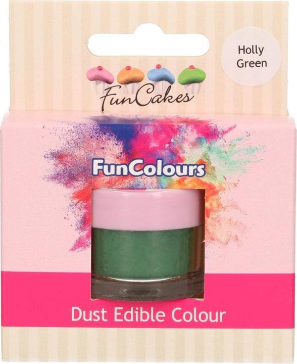 Produktbild FunCakes Holly Green Farbpulver