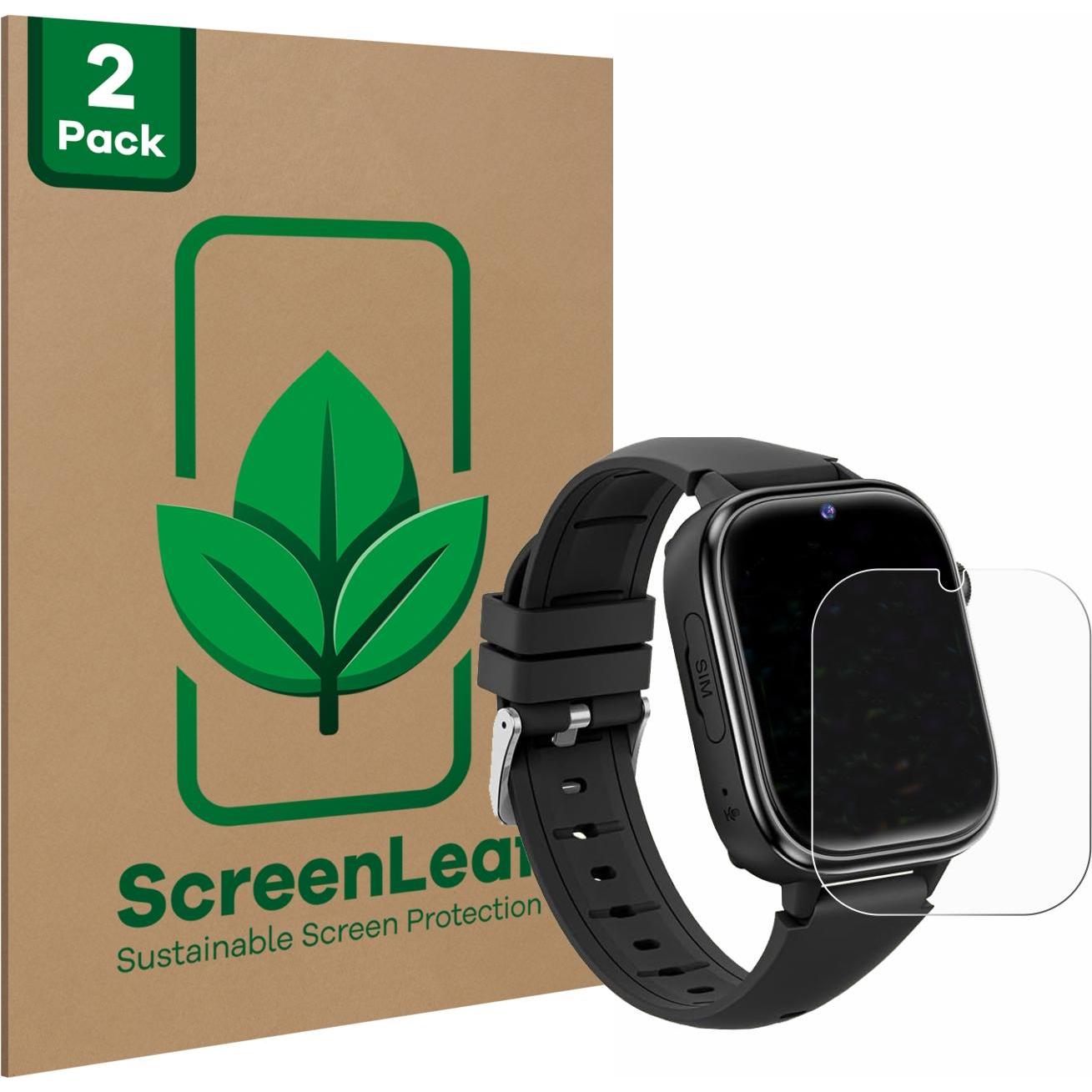 ScreenLeaf Schutzfolie nachhaltiger Displayschutz Displayschutzfolie Folie Klar Transparent, Smartwatch Schutzfolie, Tra...