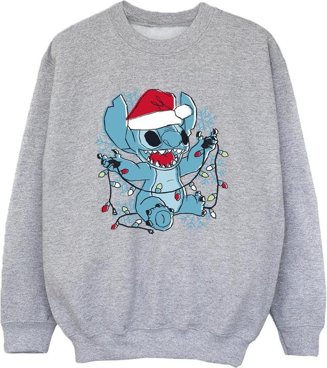 Immagine prodotto Disney Lilo And Stitch Christmas Lights Sketch Felpa Ragazzi (152, 158)