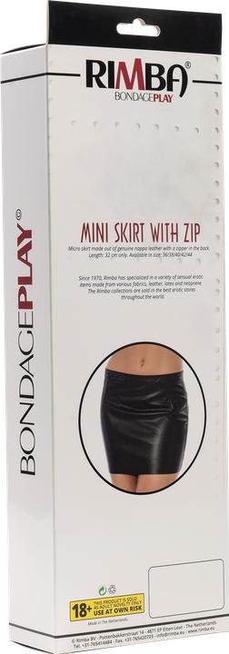Actual product image Rimba Mini skirt with zipper at the back (42) (42)