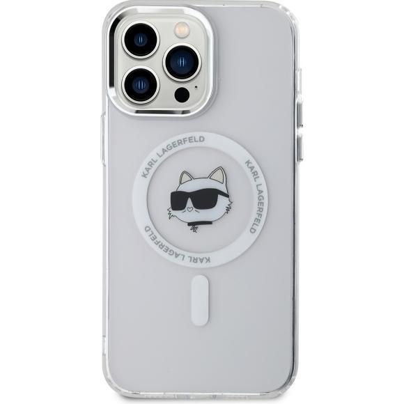 Thumbnail - Karl Lagerfeld KLHMP14XHLSCHH iPhone 14 Pro Max 6.7" biały/white hardcase IML Metal Choupette Head (Apple iPhone 14 Pro ...