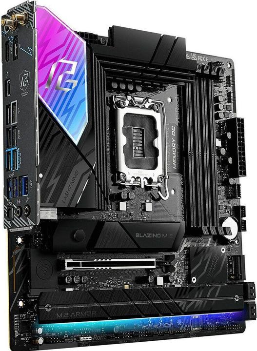 Productafbeelding AsRock B860M Lightning WiFi DDR5 Intel S kleinhandel (LGA 1851, Intel B860, Micro ATX (mATX))