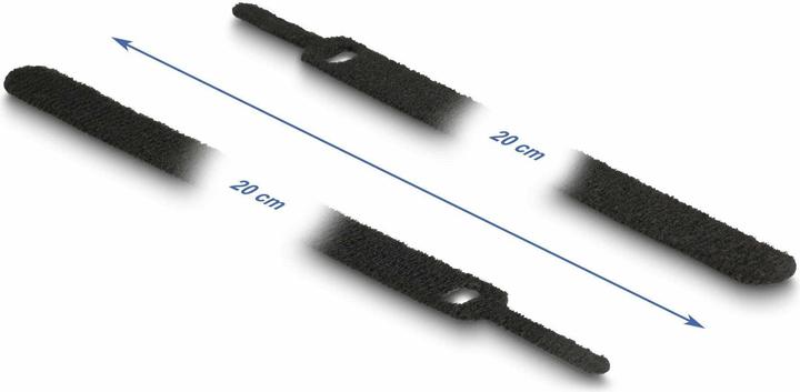 Actual product image Delock Klettkabelbinder (Velcro cable ties, 200 mm, 10 pcs.)