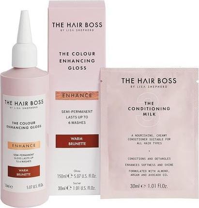 Produktbild The Hair Boss By Lisa Shepherd The Colour Enhancing Gloss Highlighter Warm Brunette 150Ml (Warm Brunette)