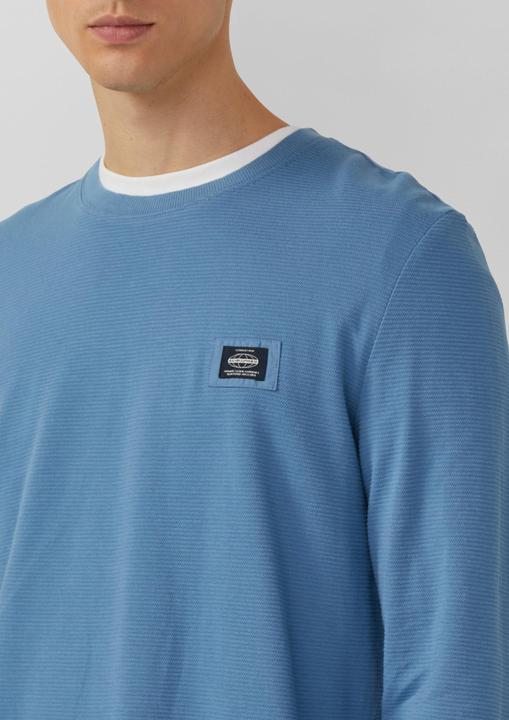 Produktbild s.Oliver T-Shirt Strukturiertes Longsleeve mit Ärmelbündchen (S)