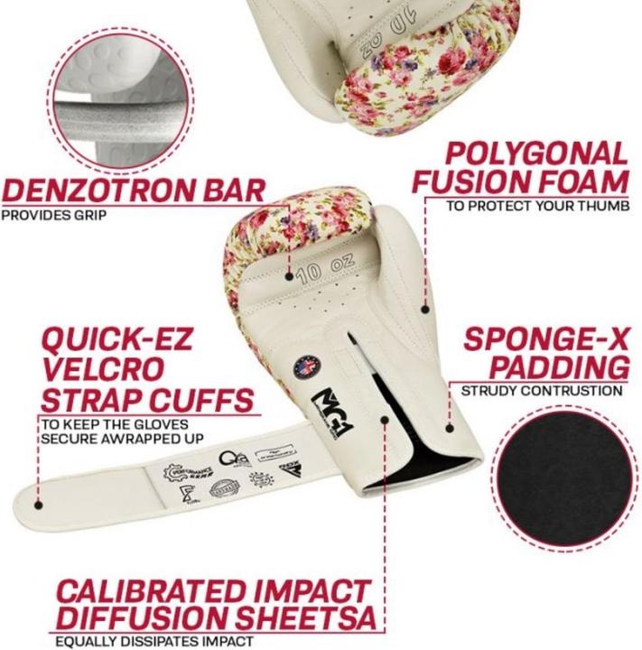 Actual product image Rdx Boxing Gloves Fl-6 White-12OZ (12 OZ, 12)