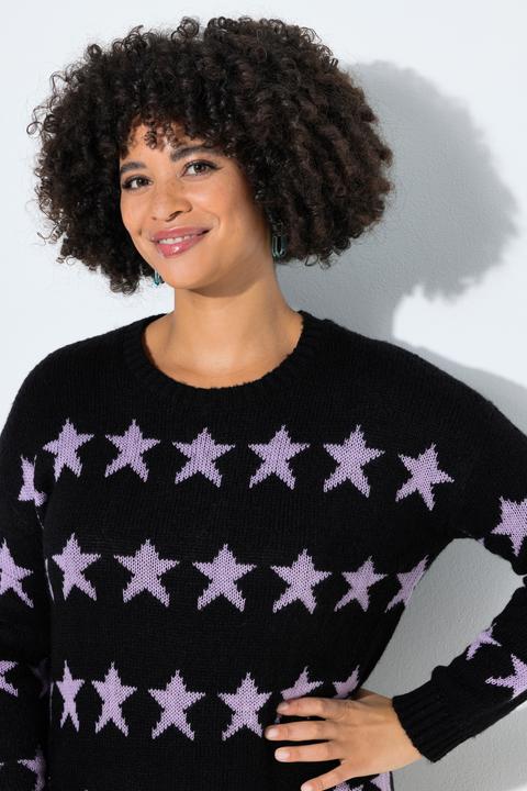 Produktbild Angel of Style Long-Pullover, oversized, Sterne, Ballon-Langarm (58, 60)