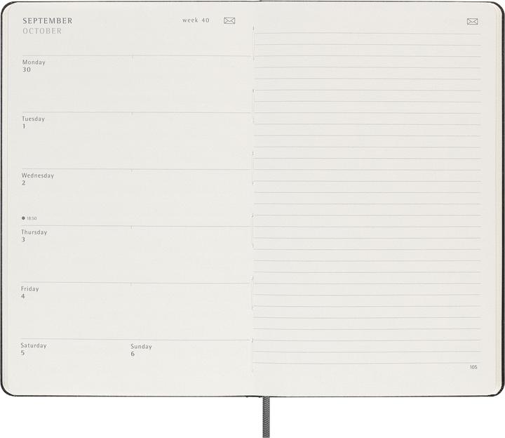 Moleskine Smart Kalender 2027, für das (1 Woche / 1 Seite)