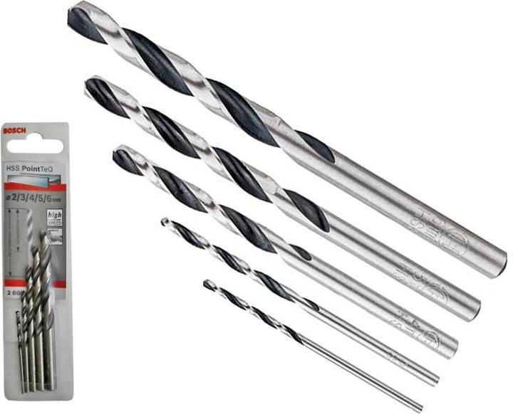 Produktbild Bosch Professional Zubehör HSS-Spiralbohrer-Set PointTeQ, 5-tlg., 2–6 mm (2 mm, 3 mm, 4 mm, 5 mm, 6 mm)