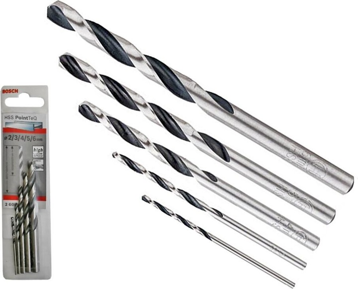 Image du produit Bosch Professional Zubehör Foret hélicoïdal HSS PointTeQ Set (2 mm, 3 mm, 4 mm, 5 mm, 6 mm)