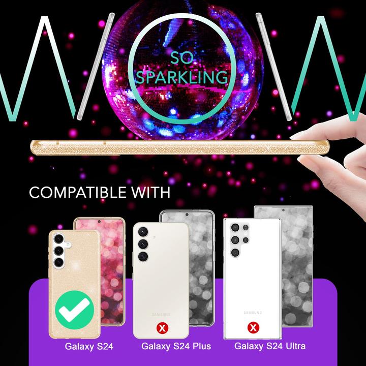 Immagine prodotto Nalia Copertina ibrida glitterata (Samsung Galaxy S24)