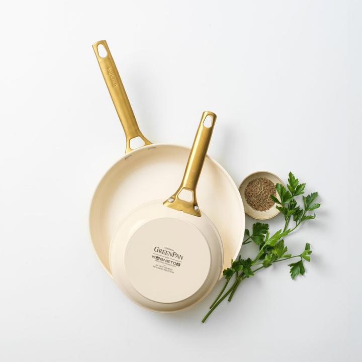 Actual product image Greenpan Padova Cream White 2-delige Pannenset (Frying pan, Pan set + pot set, Aluminium, 20 x 48.20 cm)