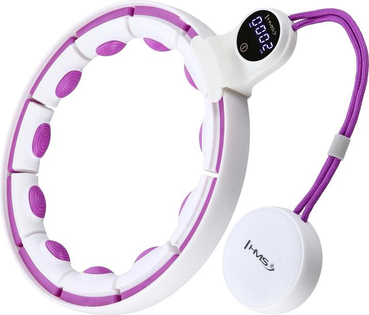 HMS Hhm17 Hula Hoop Blanc/Violet Avec Aimants Et Poids + Compteur