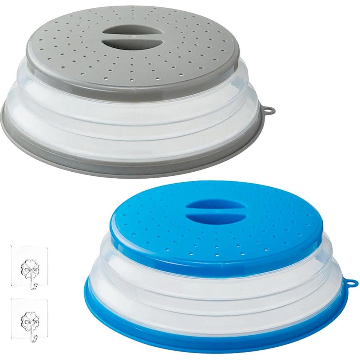König Design Mikrowellen Abdeckhaube hoch Haube Deckel Abdeckung Microwelle Mikrowelle 25 cm, Zubehör Küchengeräte, Blau