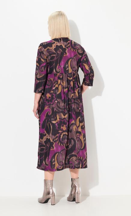 Produktbild Ulla Popken Jersey-Maxikleid, A-Linie, CottonTouch, Alloverdruck (54)