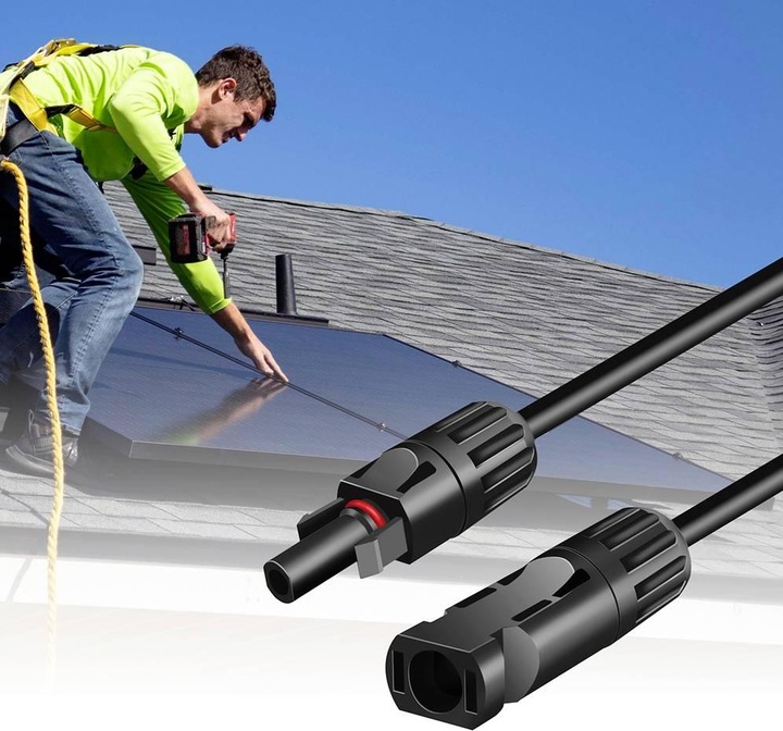 Image du produit LogiLink Kit de câble d'extension solaire, MC4/M à MC4/F, 6 mm², CU, 1 m (Câble solaire)
