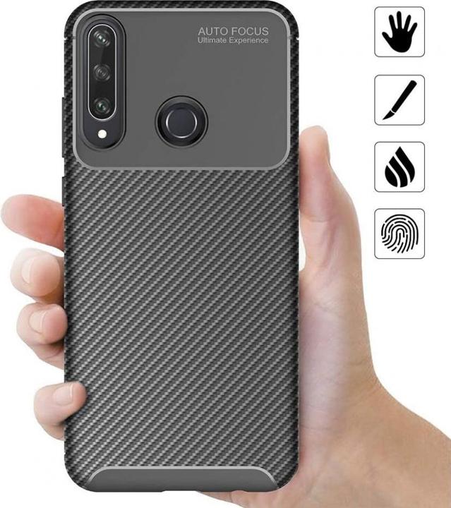 Actual product image Screenguard Huawei Y6p Cover Carbon Design TPU Case (Huawei Y6p)