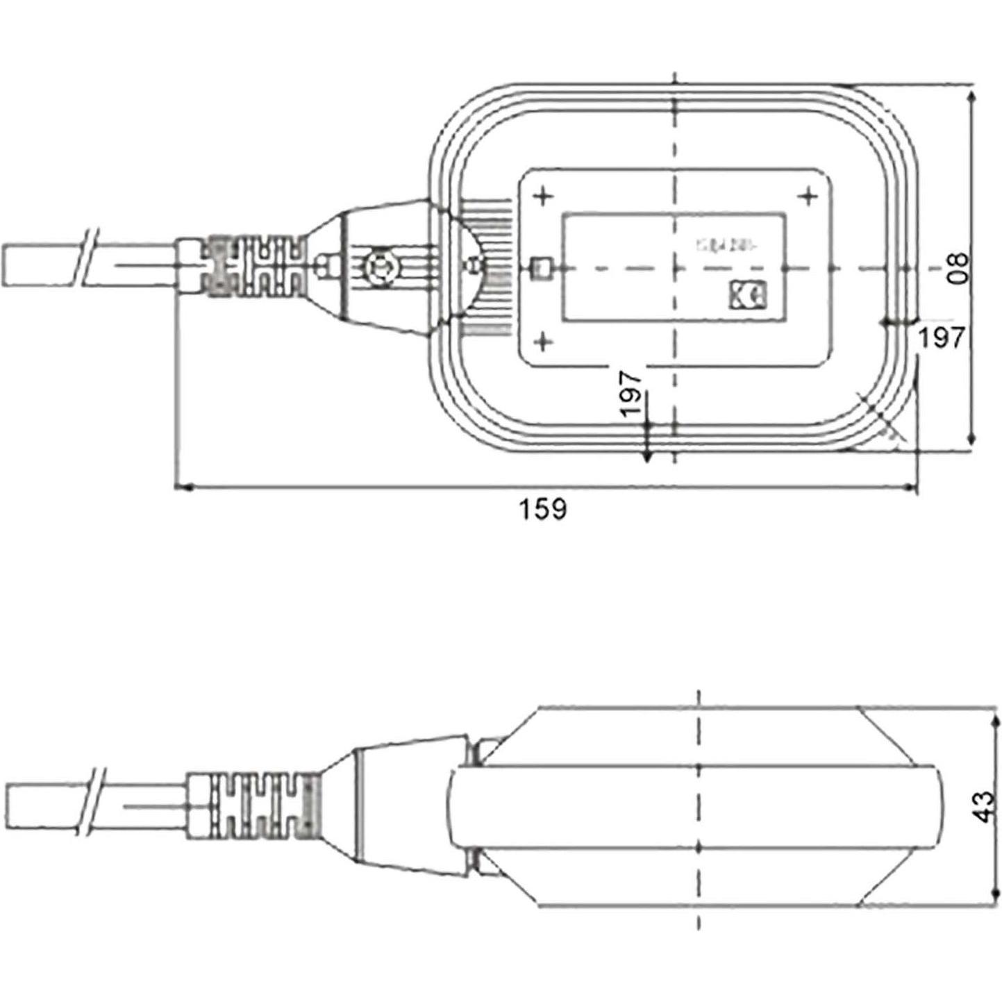 Thumbnail - Wiltec, Zubehör Bewässerung, Schwimmerschalter Pumpe 230V 16A Tauchpumpen Pegelschalter 5m Kabel