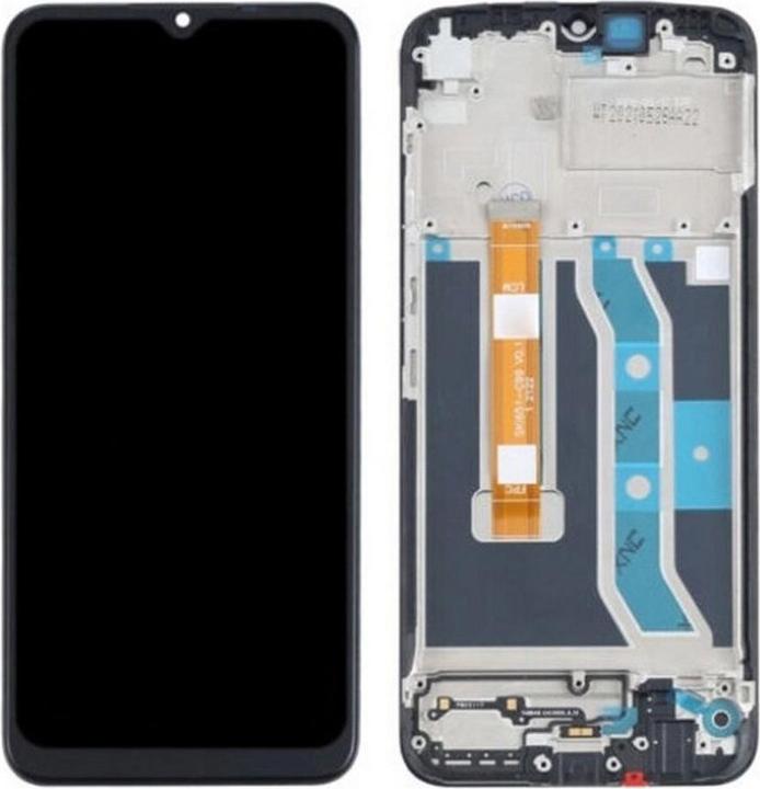 realme LCD + Touch + Frame for RMX3261, RMX3263 C21Y - cross black