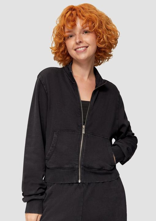 Produktbild s.Oliver Sweatshirt Verkürzte Sweatshirt-Jacke mit Waschung (S)
