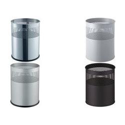 Thumbnail - Helit Metall-Papierkorb, Abfalleimer, Silber