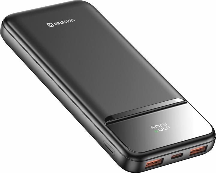Actual product image Swissten Power Bank 10000 Mah Power Line II Black (10000 mAh, 22.50 W)