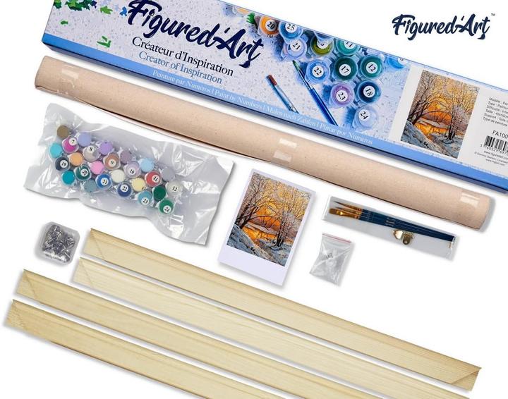 Actual product image Figured'Art Painting by numbers - Trees in winter