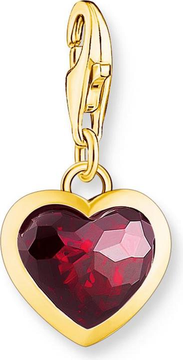 Produktbild Thomas Sabo Charm-Anhänger Herz Rot vergoldet (Silber 925)