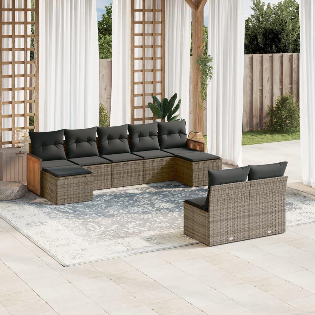 Thumbnail - VidaXL, Gartenlounge, 10-tlg. Garten-Lounge-Set mit Kissen