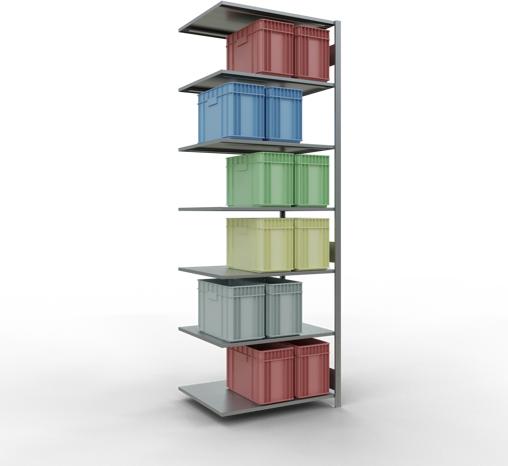 Actual product image Schulte Lagertechnik MULTIplus150 boltless add-on bay system with length bolts