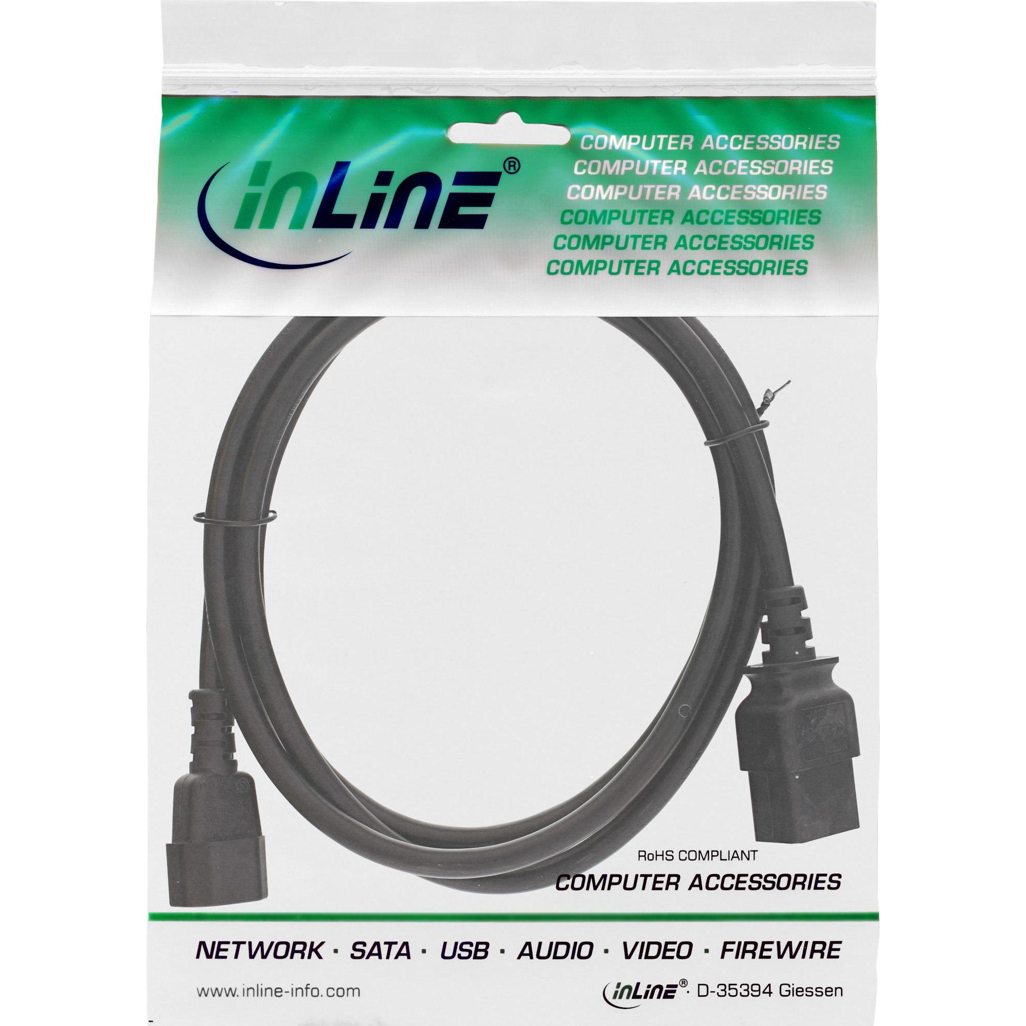 Thumbnail - InLine Netz Adapterkabel (0.50 m), Stromkabel