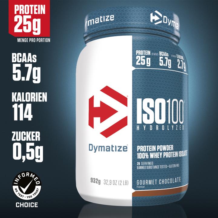 Image du produit Dymatize ISO 100 (Chocolat, 1 pcs, 932 g)