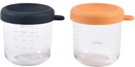 Productafbeelding Beaba Glazen portieset 2 stuks 250ml blauw/geel