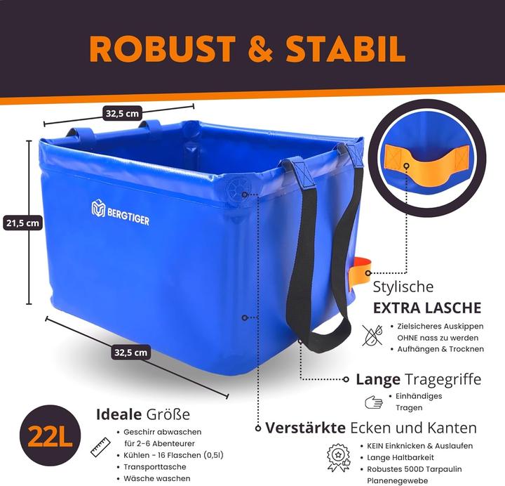 Produktbild Bertiger Faltbare Camping-Spülwanne mit Griff