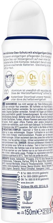 Produktbild Dove 0% Aluminiumsalze mit Zink-Komplex (Spray, 150 ml)