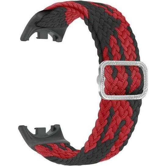 Beline pasek Mi Band 8 Nylon czarno-czerwony/nero-rosso (Tela), Cinturini per orologi, Nero