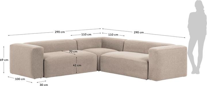 Immagine prodotto Kave Home Blok (Divano ad angolo, 4 posti)