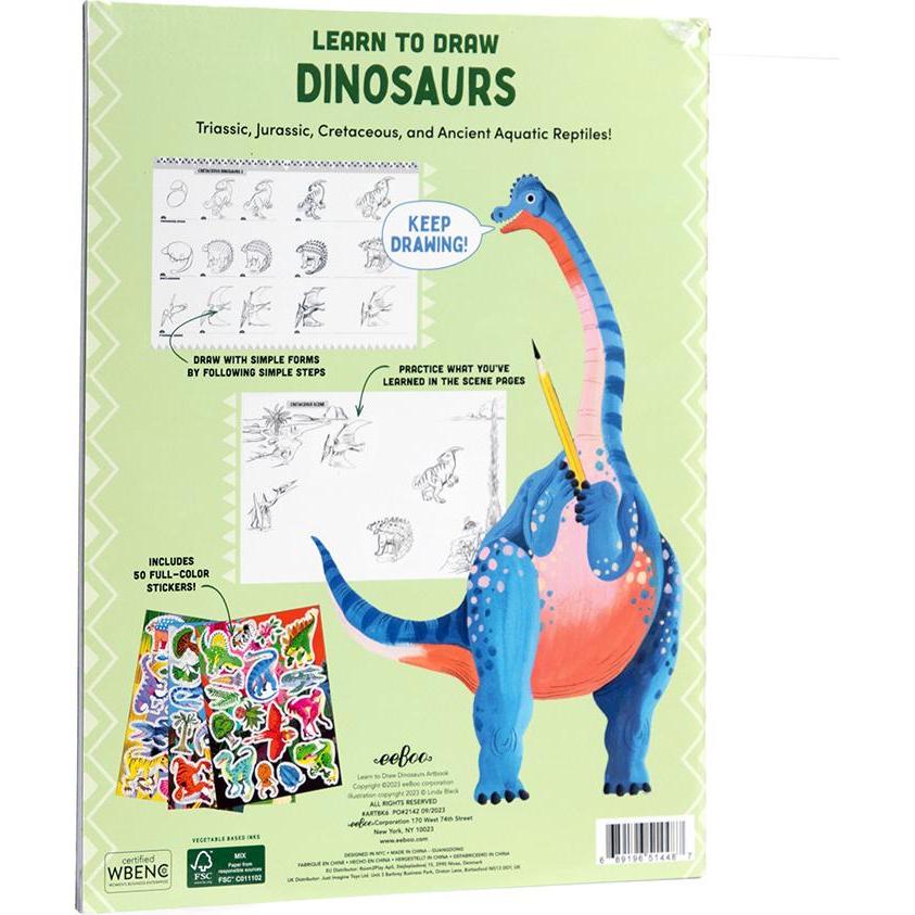 Eeboo Learn to Draw - Dinosaurs - (EARTBK6)