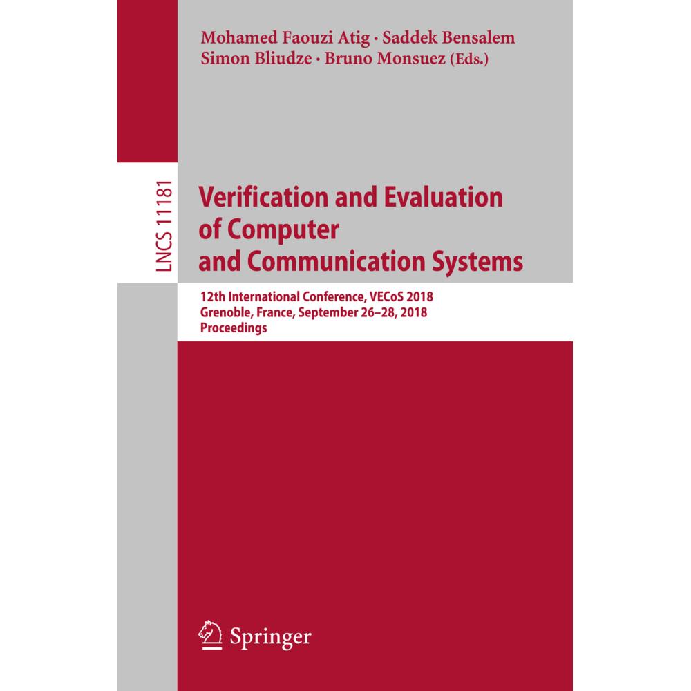 Verification and Evaluation of Computer and Communication Systems, Fachbücher von Bruno Monsuez, Simon Bliudze, Mohamed ...