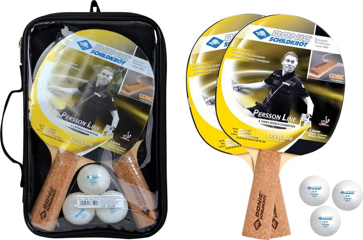 Actual product image Donic Schildkröt Tischtennis Set Persson 500 Kork Set