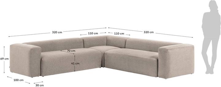 Immagine prodotto Kave Home Blok (5 posti, Divano ad angolo)
