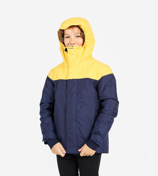 Produktbild Tribord Segeljacke Kinder warm wasserdicht 100 marineblau/gelb (140)