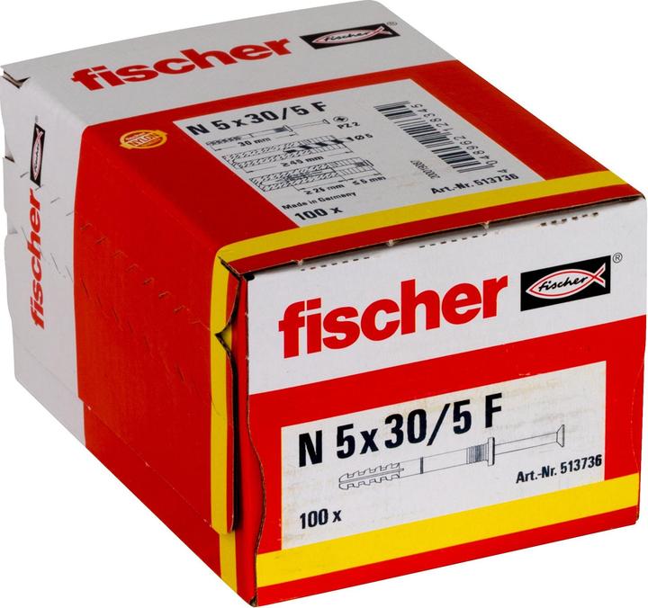 Image du produit Fischer Tampon à clouer N 5x30/5 F (100 pcs)