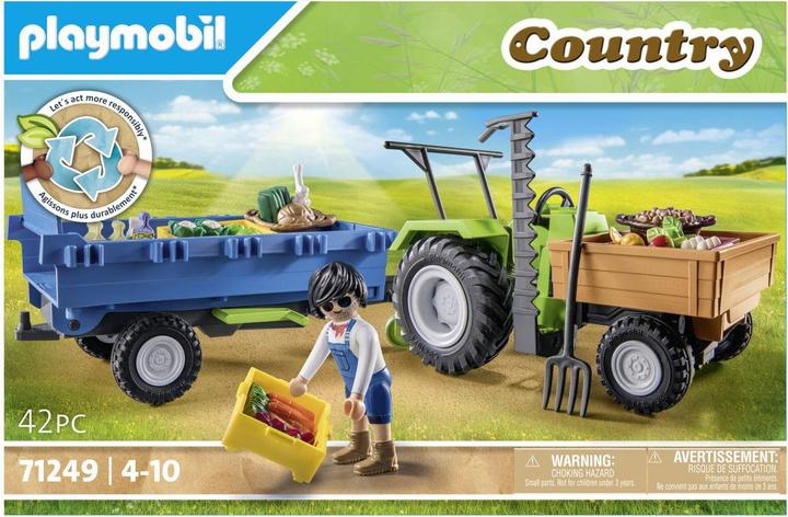 Image du produit Playmobil 71249 Tracteur avec remorque (71249, Playmobil Country)