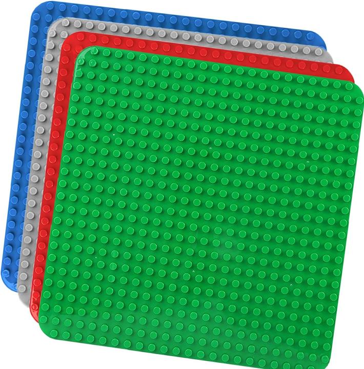 Huyiyi 4-teiliges Bauplatten-Set für Duplo Steine