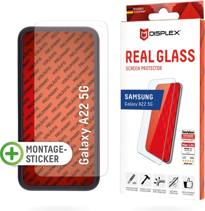 Produktbild Displex Real Glass, 2D Panzerglas (1 Stück)