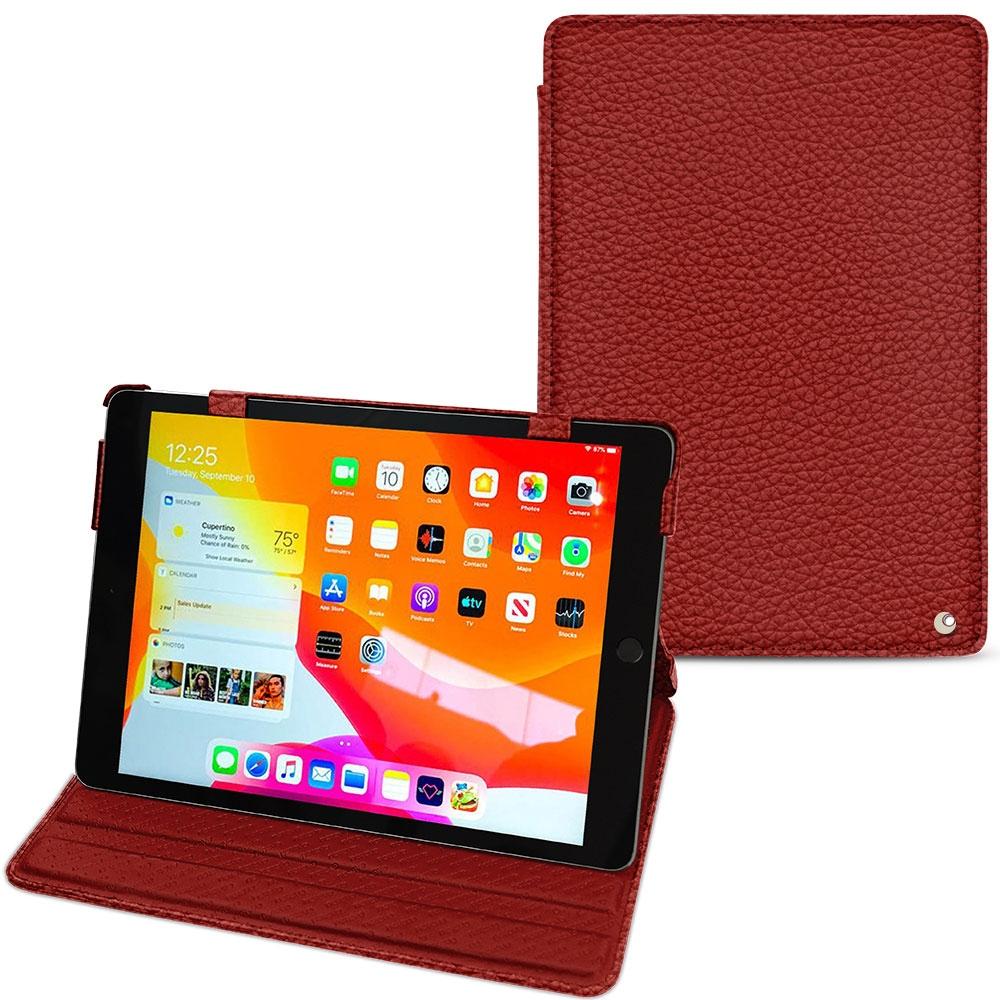 Noreve Lederschutzhülle horizontal (iPad 10.2 2019), Tablet Hülle, Rot