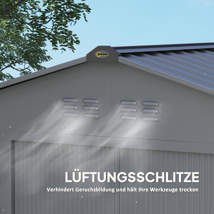 Produktbild Outsunny Gerätehaus Stahl Grau